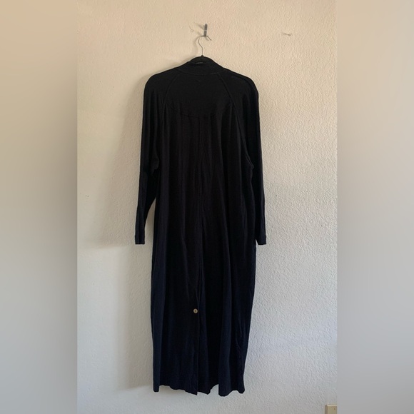 Free People Intimately Until Now Cardi Maxi Cardigan Long Sweater Black Size S - Picture 2 of 11